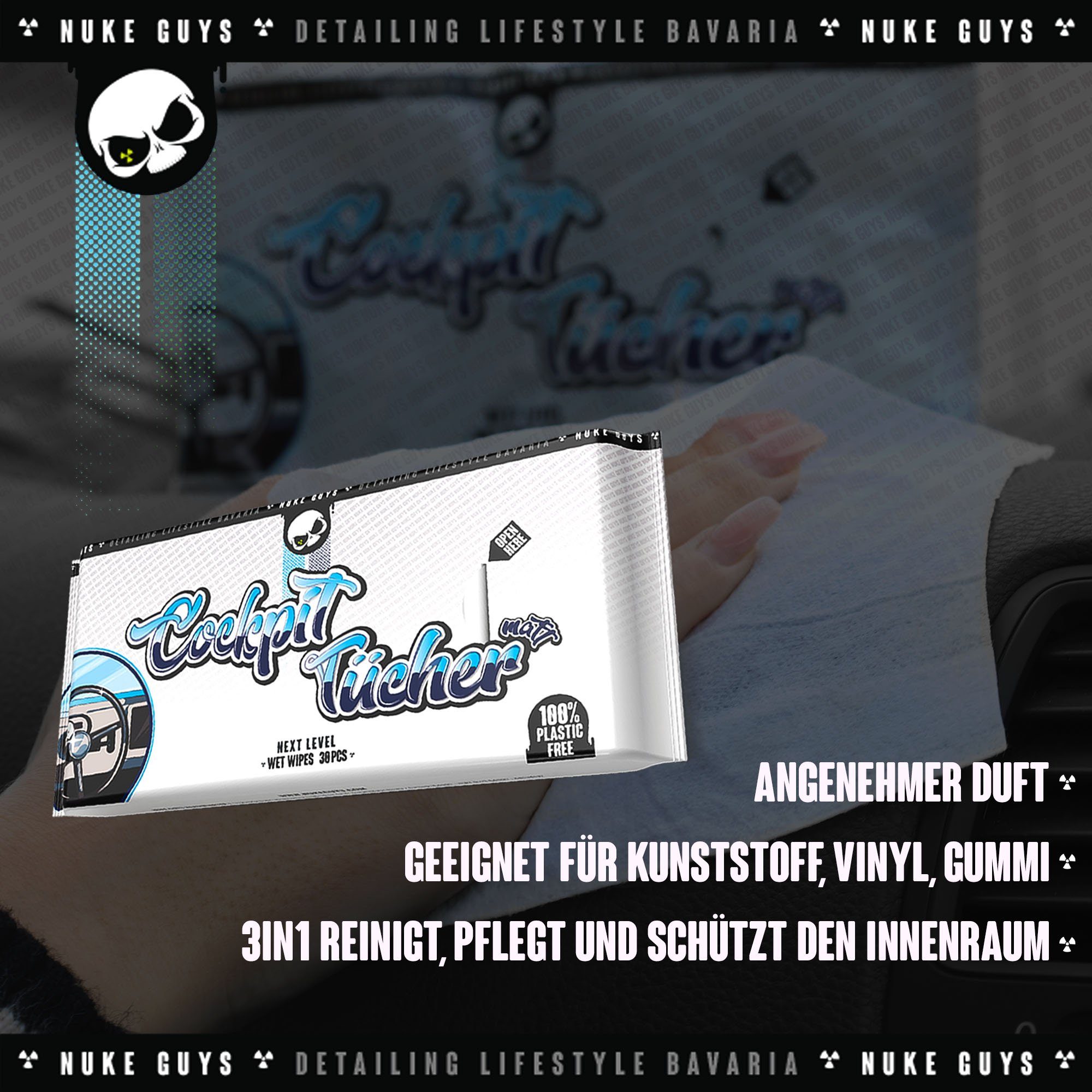 Nuke Guys Car Interior Cleaning Wash Kit - Microfiber Cloths - Brushes Car Cleaning Products (Set, [8-Piece Car Interior Cleaning Care Kit Car Care Interior Cleaning Kit - All Inclusive])