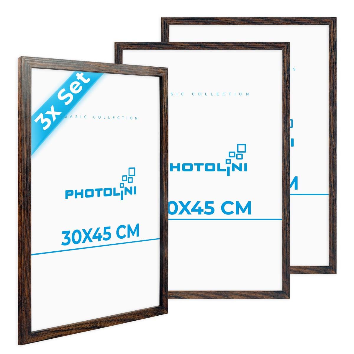 PHOTOLINI Bilderrahmen Bilderrahmen 3er Set 30x45 günstig online kaufen