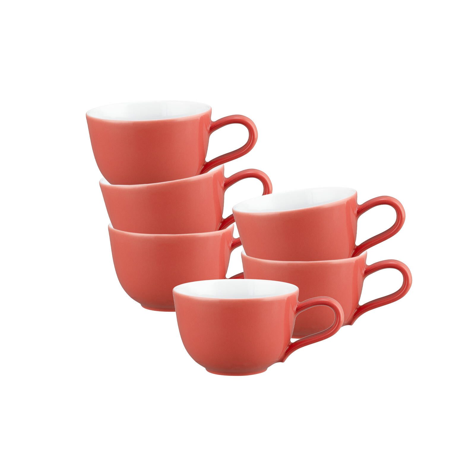 Seltmann Weiden Espressotasse Liberty Pure Colors Espressotassen 90 ml 6er Set, 6-tlg., Porzellan