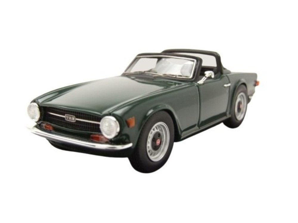 Schuco Modellauto Triumph TR6 offenes Surrey Top 1968 british racing green, Maßstab 1:43