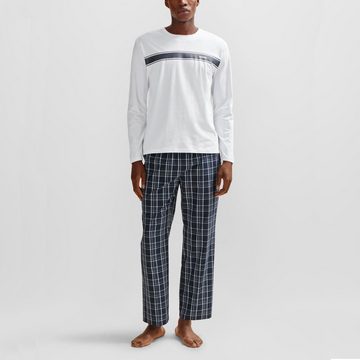 BOSS Pyjama Urban Long Set (2 tlg) mit seitlichen Taschen