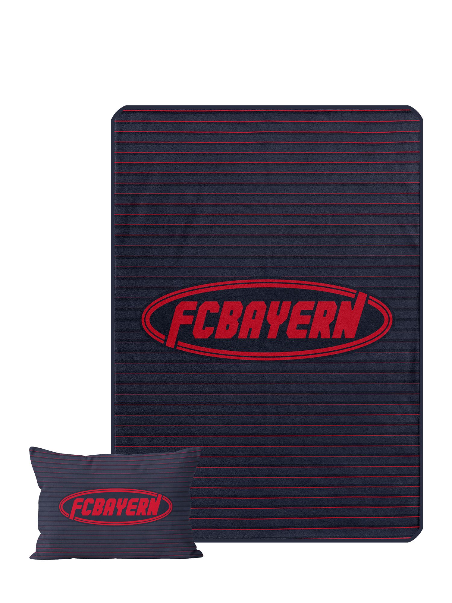 Wohndecke FC Bayern München, Kuscheldecke & Kissen Set Season, Navy, FC Bayern München