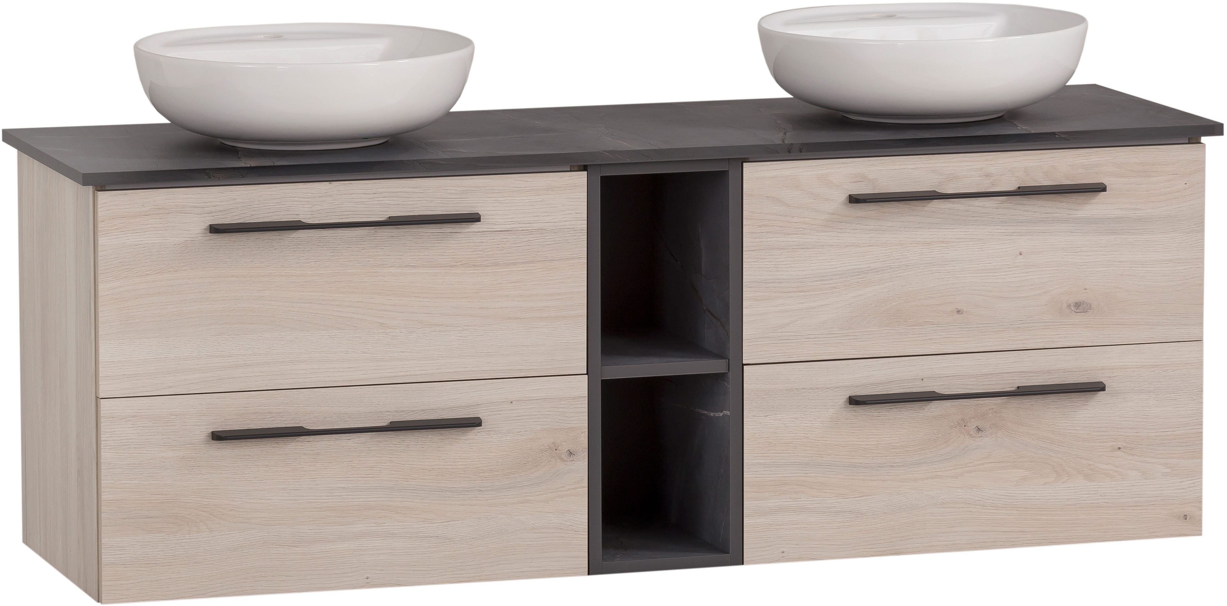 Schildmeyer Waschtisch Maxim, Sandeiche + Marmor (5-St), Made in Germany