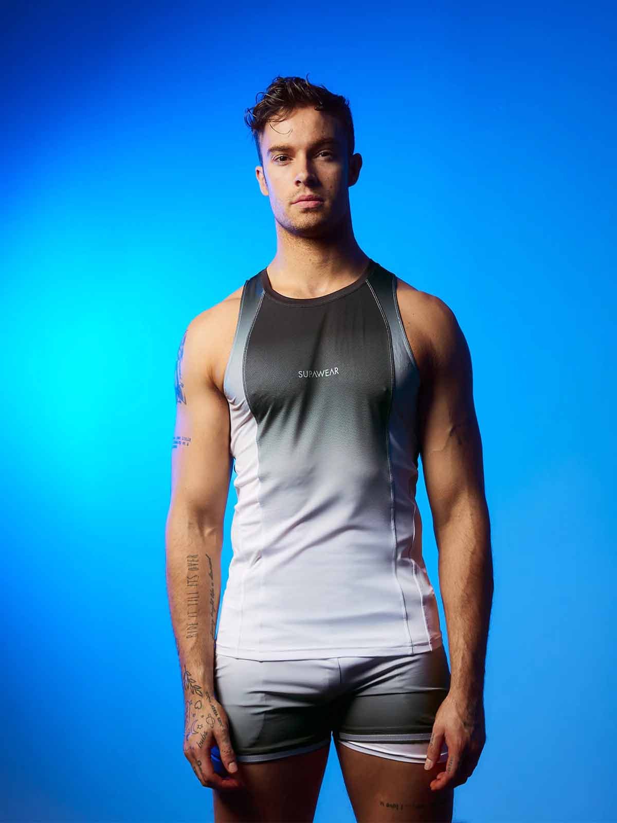 Supawear Tanktop Supawear SPR Performance Gradient Singlet Black & White günstig online kaufen
