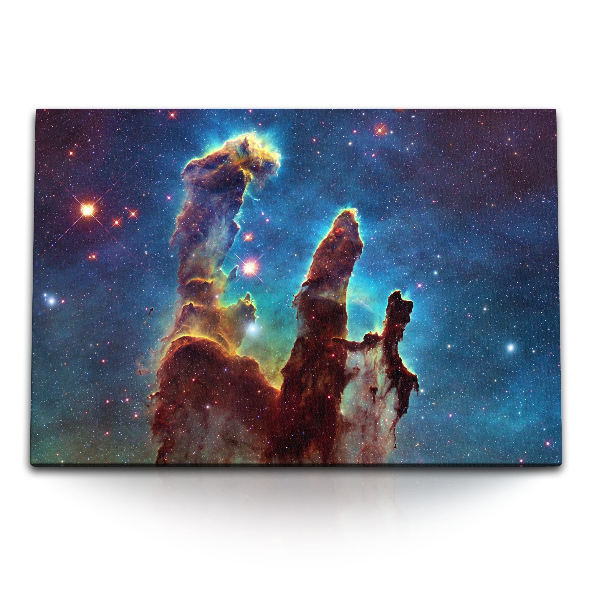 Leinwandbild 120x80cm Wandbild auf Leinwand Galaxie Universum Sterne Nebula Sternge