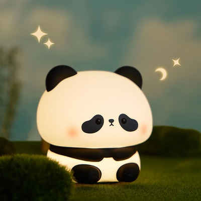 Powerwill LED Nachtlicht Panda Nachtlicht Kinder, Liebenswert Nachtlichter für Kinder, Panda, LED fest integriert, Baby Nachttischlampe,Touch Control, tragbar wiederaufladbar dimmbar, Zimmer Schreibtisch Dekoration Geburtstag Geschenk