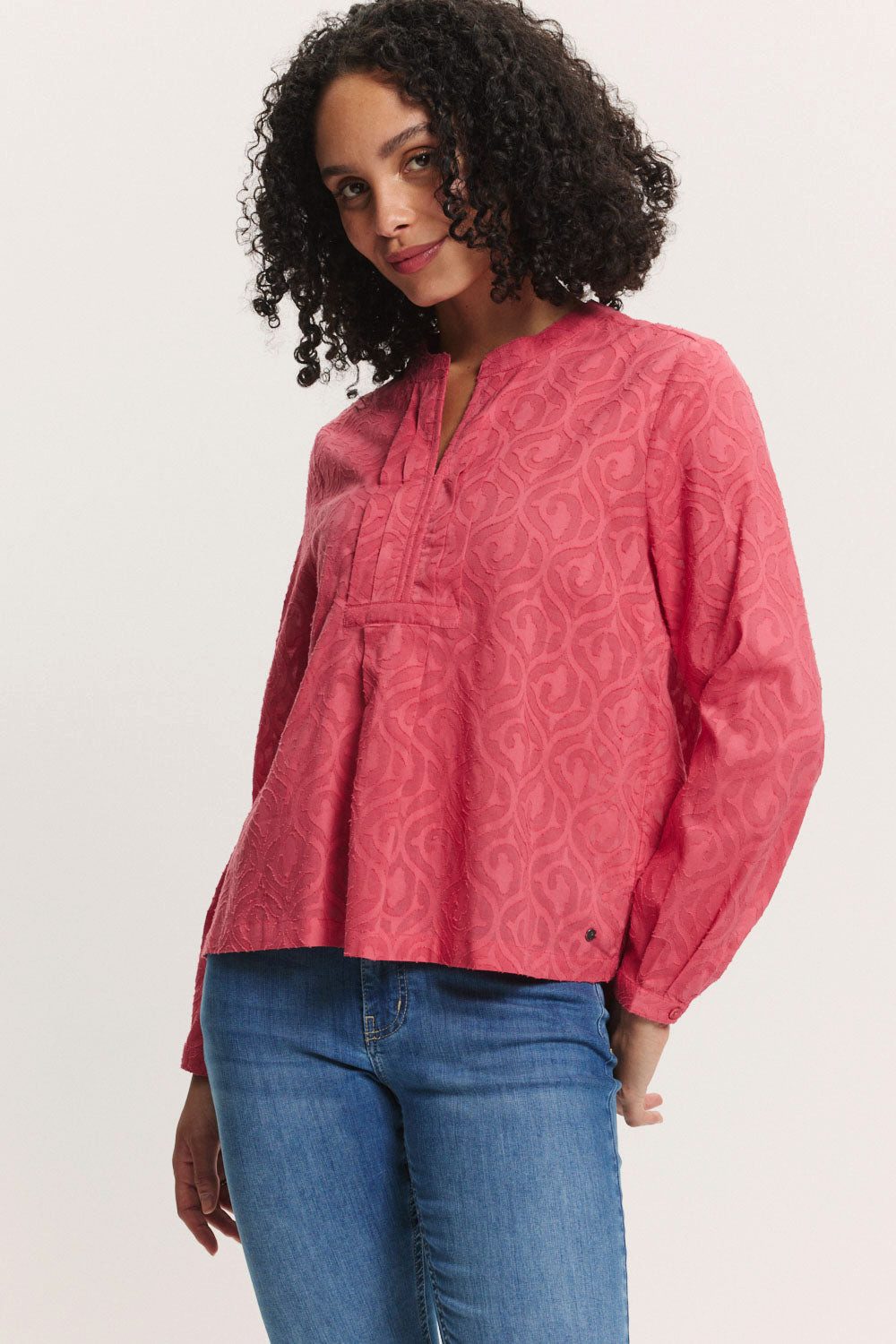 Tranquillo Blusenshirt Bluse Beetty in Batist Optik Nachhaltige Bluse aus GOTS-zertifizierter Bio-Baumwolle