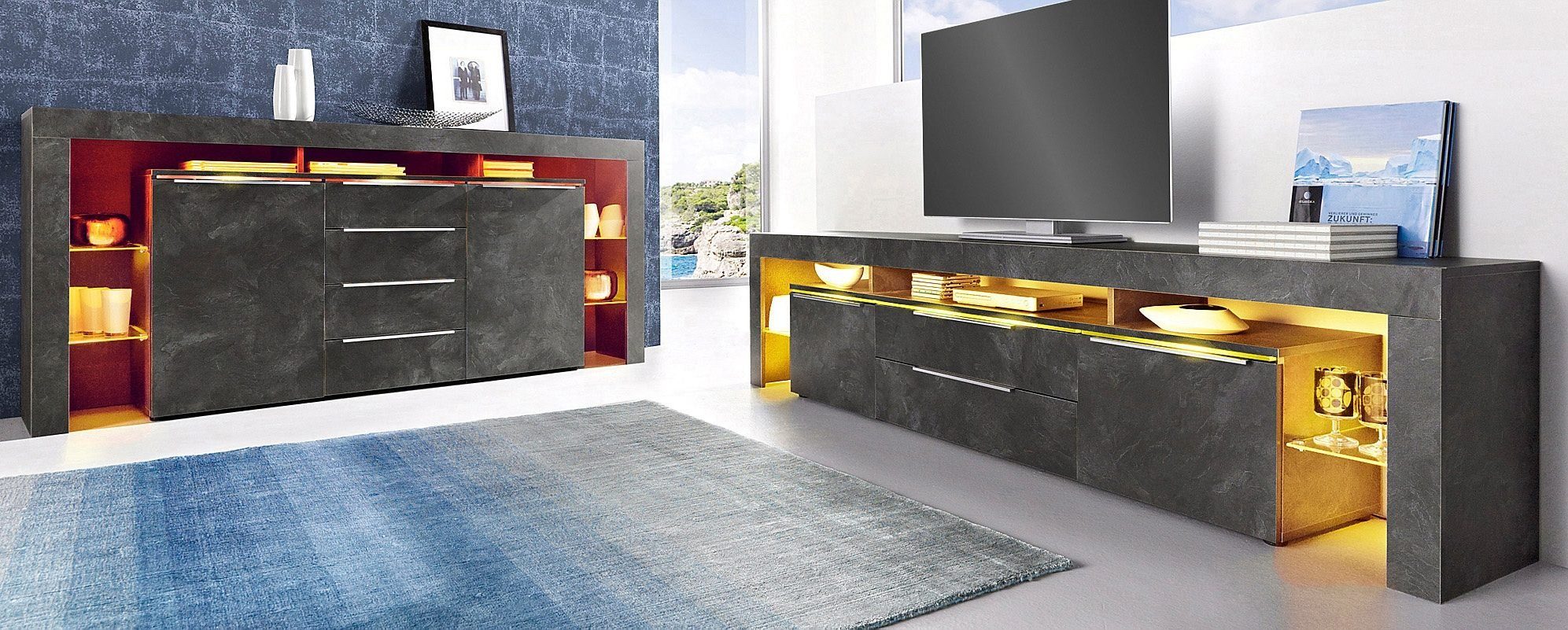 borchardt Möbel Lowboard Lima, Breite 220 cm