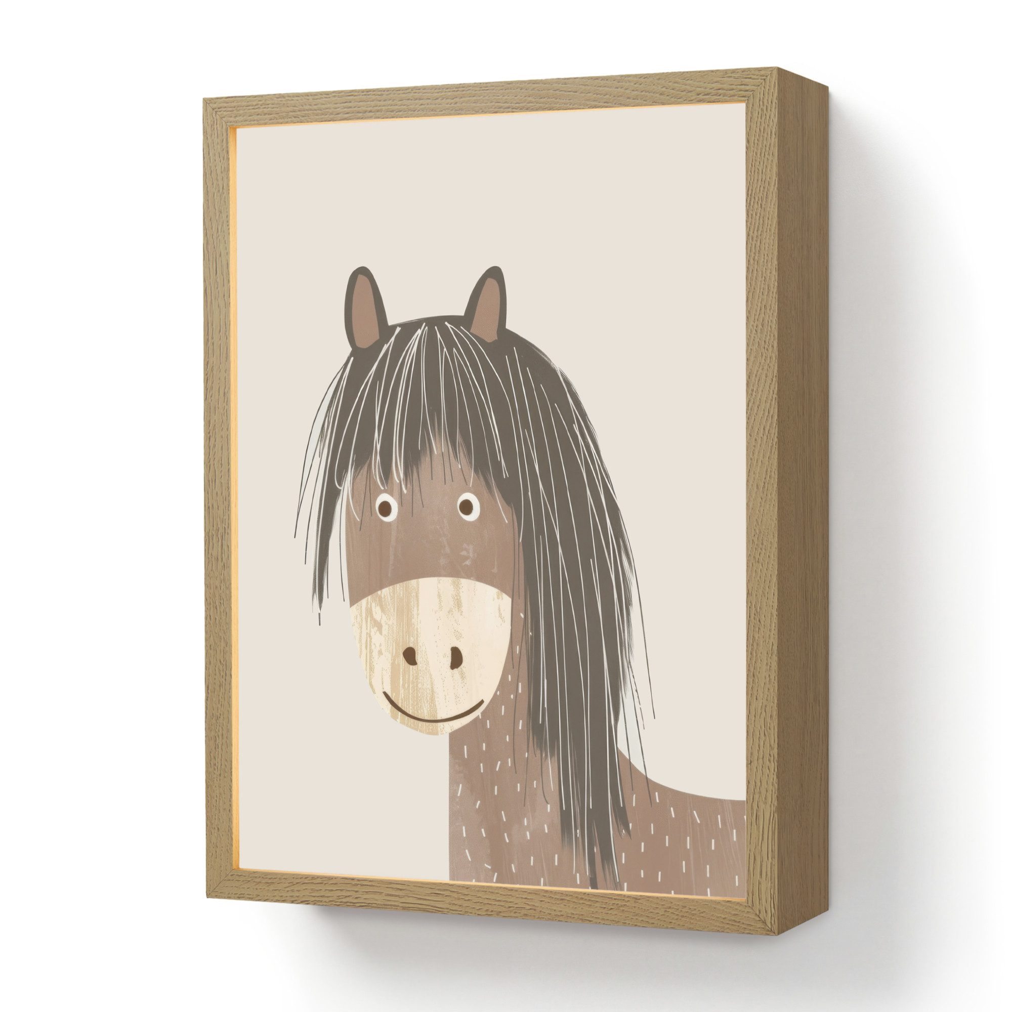 OnlyWow Wandleuchte Lightbox Pferd - Tier - Pastellfarben - Pferde - Mädchen, Dimmbar, Farbwechsel, LED, Warmweiß, Kaltweiß, Neutralweiß Einstellbar, Wandlampe Innen, Dimmbar, Aufladbarer USB Akku, LED, Beleuchtung