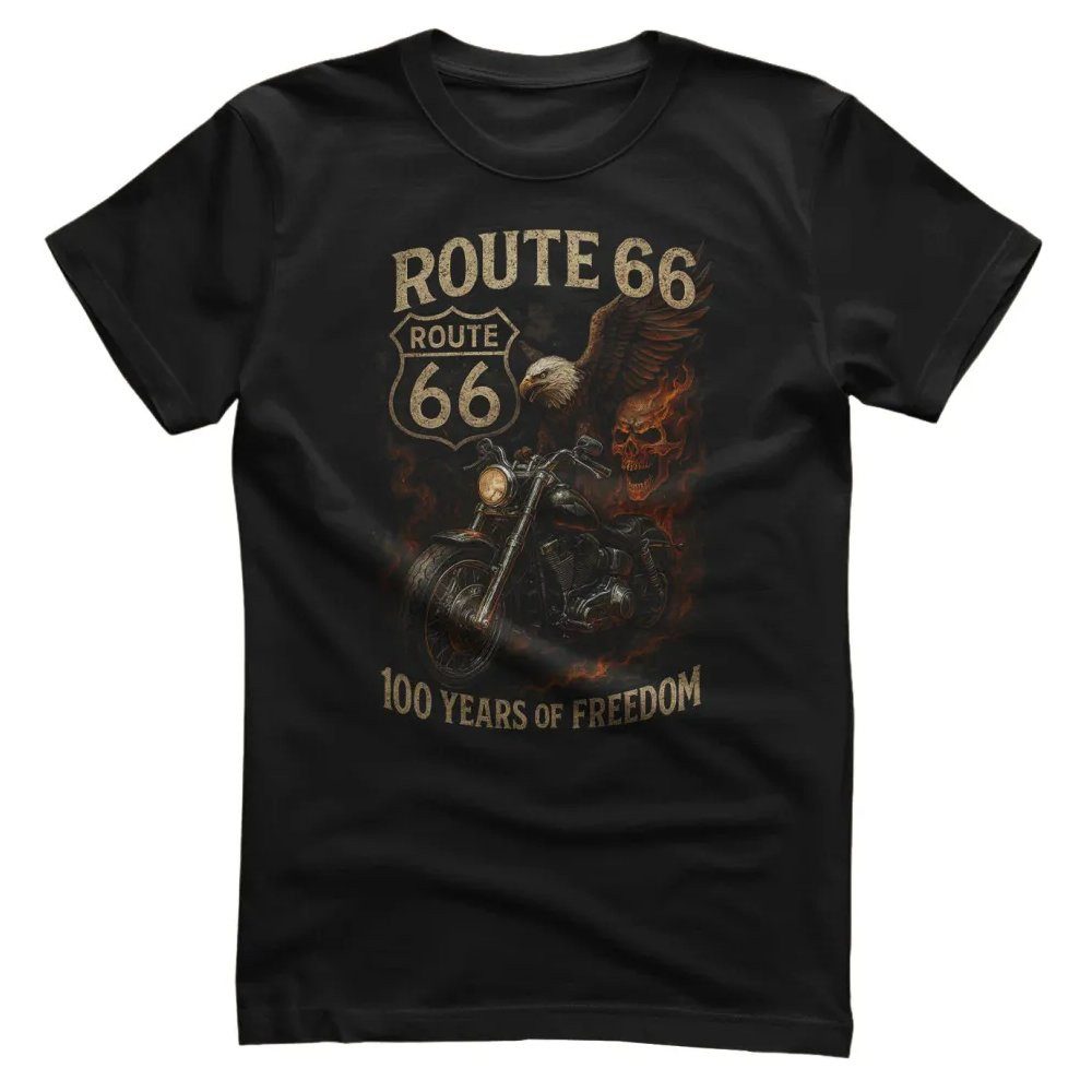 Route 66 T-Shirt 100 Years OF Freedom T-Shirt