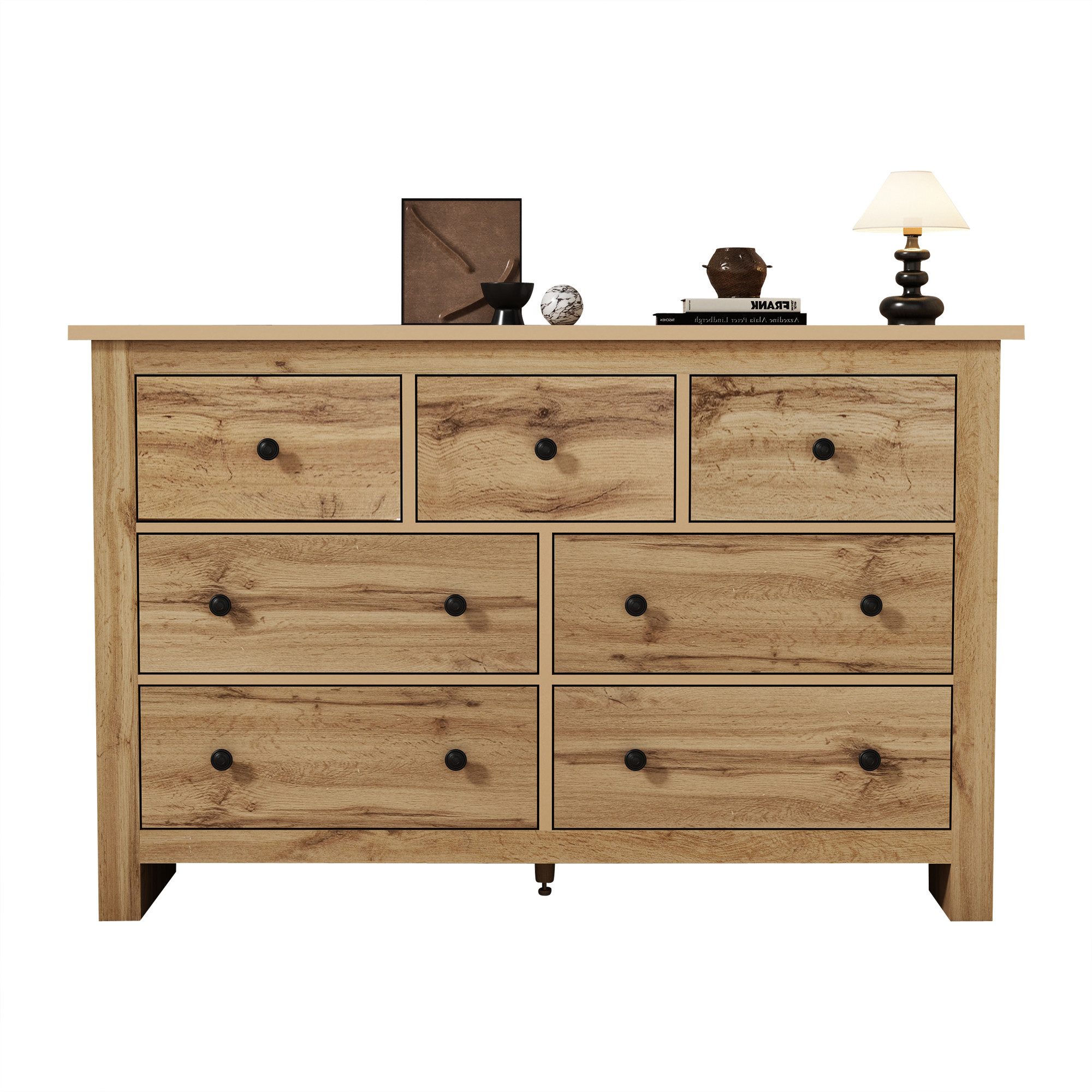 MODFU Sideboard mit mehreren Schubladen (Kaffee günstig online kaufen