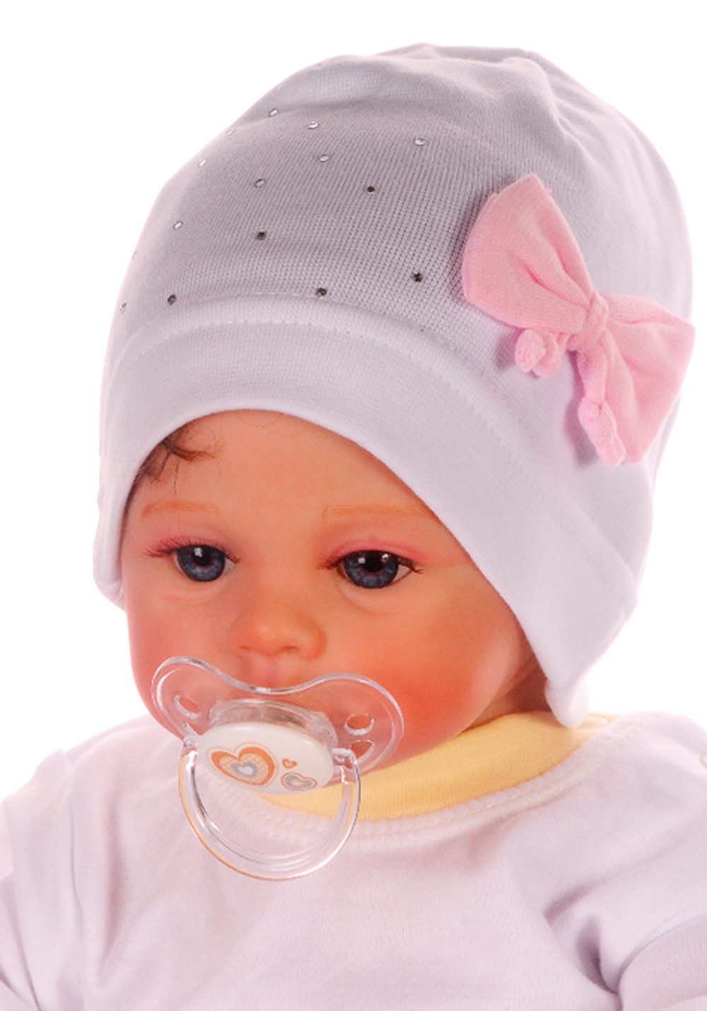 Erstlingsmütze Baby Mütze für Mädchen Übergangsmütze Mützchen