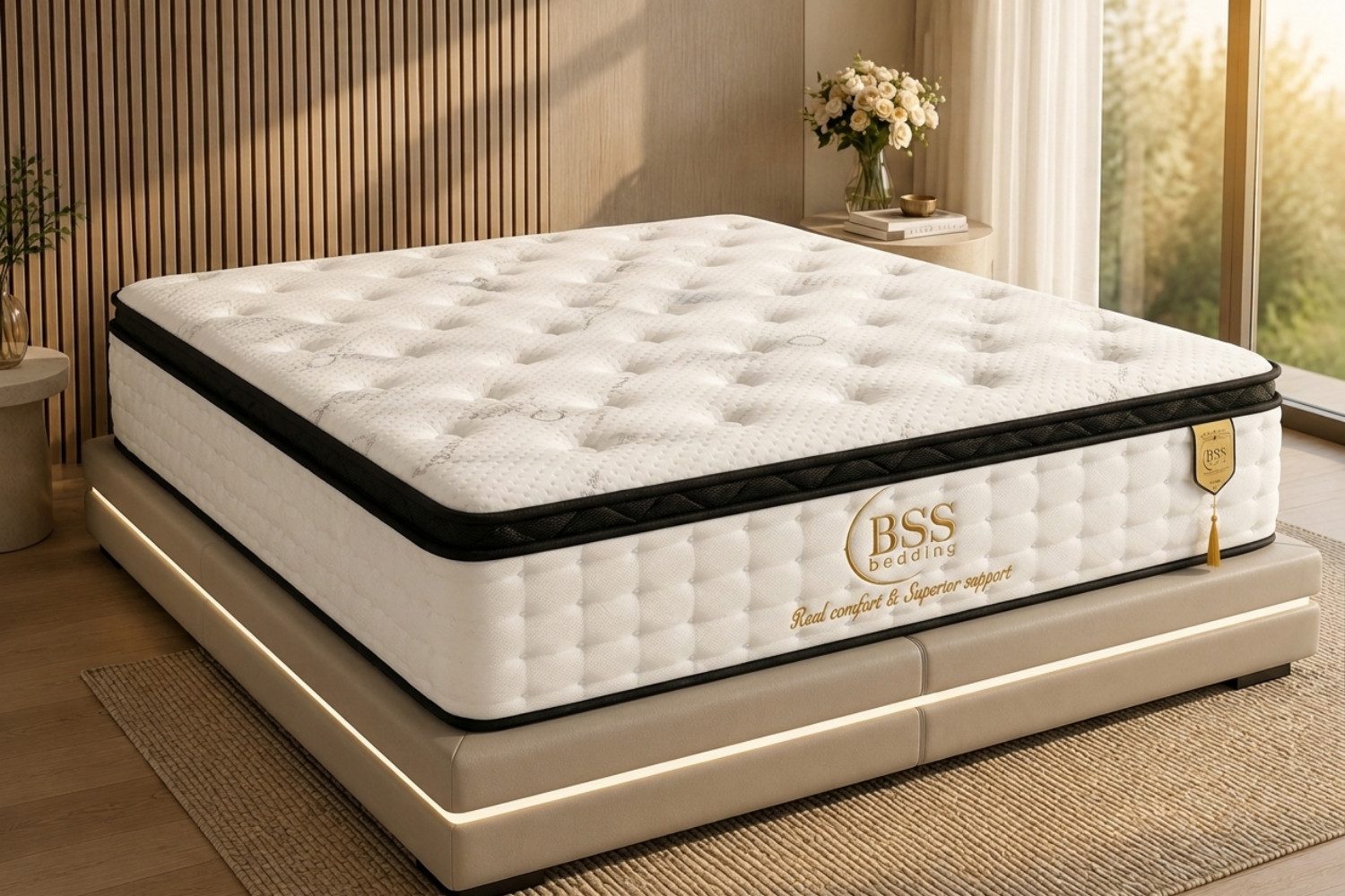 Taschenfederkernmatratze, 7-Zonen Federkernmatratze, Höhe 33 cm, H3, Topper, Pointhome, (90x200 cm, Hyper & Extra Komfort Schaum, Komfortschicht), Topper Integriert Bett, Atmungsaktiv Matratze