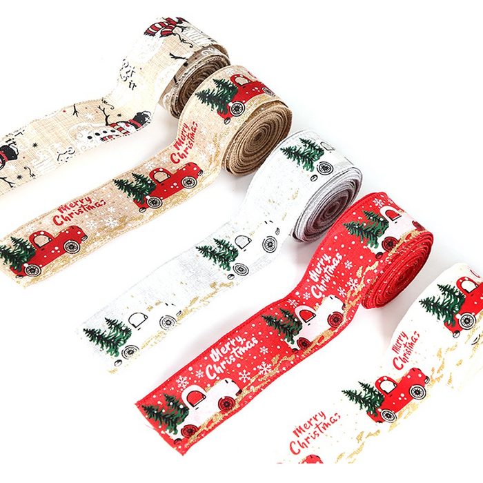 Jormftte Geschenkfolie Dekorative Bänder Weihnachtsbänder