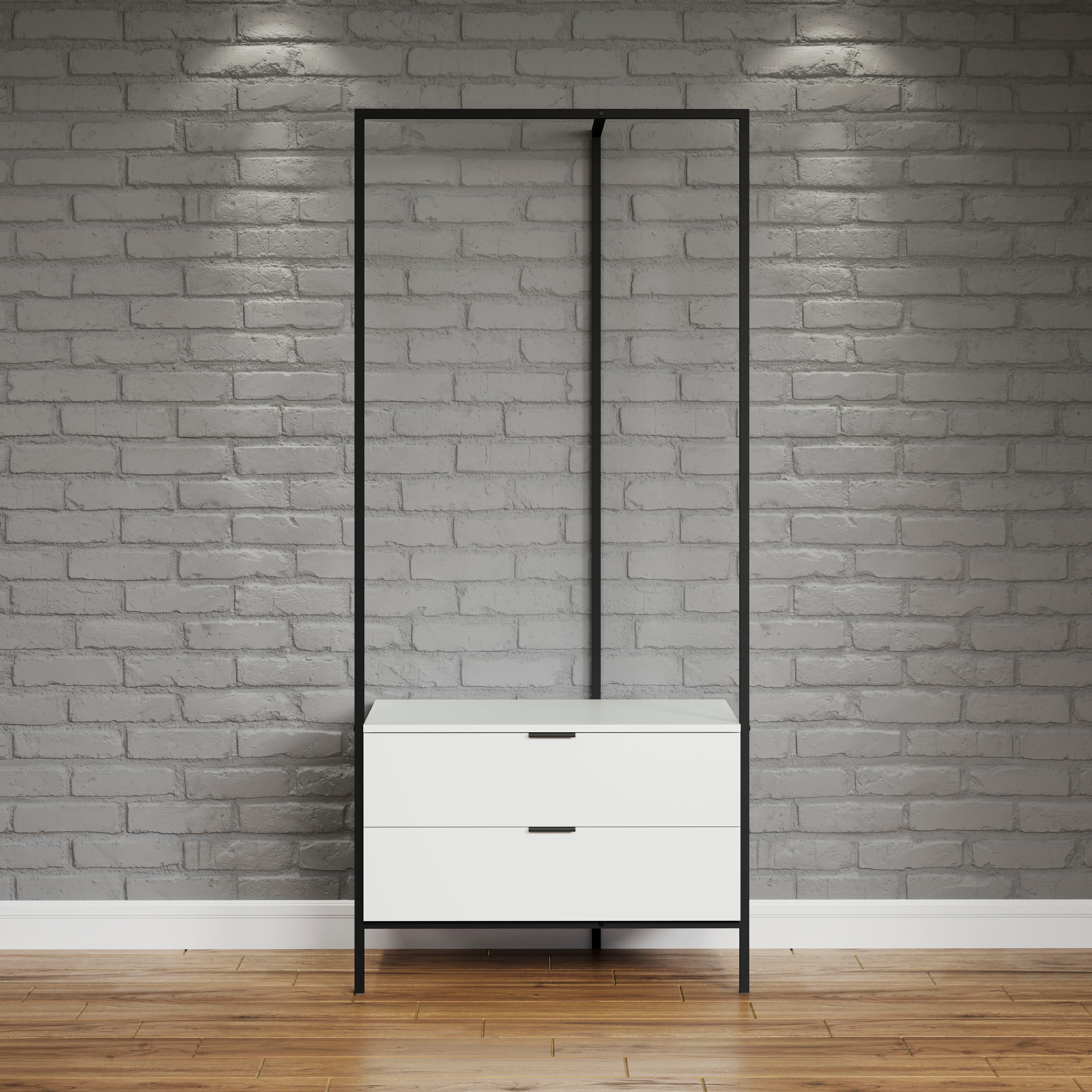 INOSIGN Garderobenschrank Innsbruck (1-St) Garderobe mit Kleiderstange & 2 Schubladen - (B/T/H) 85/47/190 cm