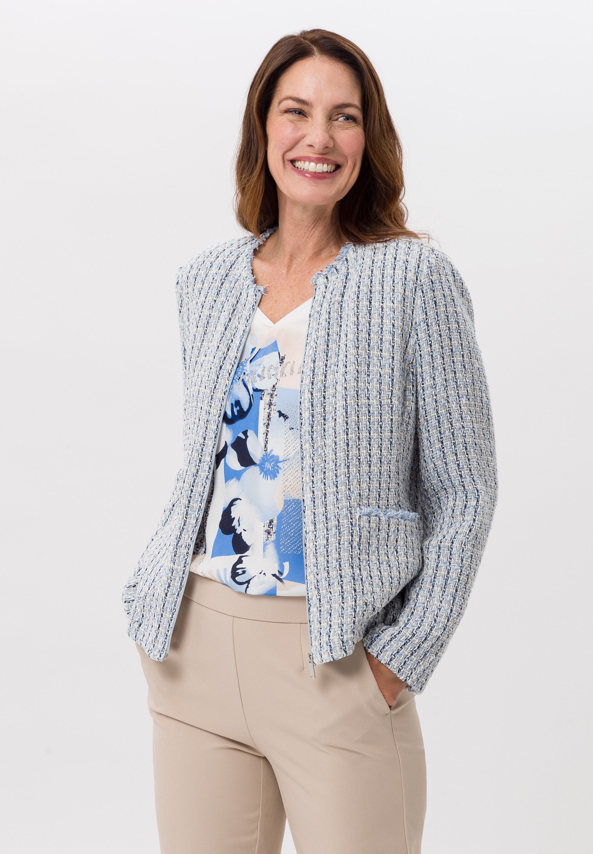 FRANK WALDER Kurzjacke in feminin leichter Optik