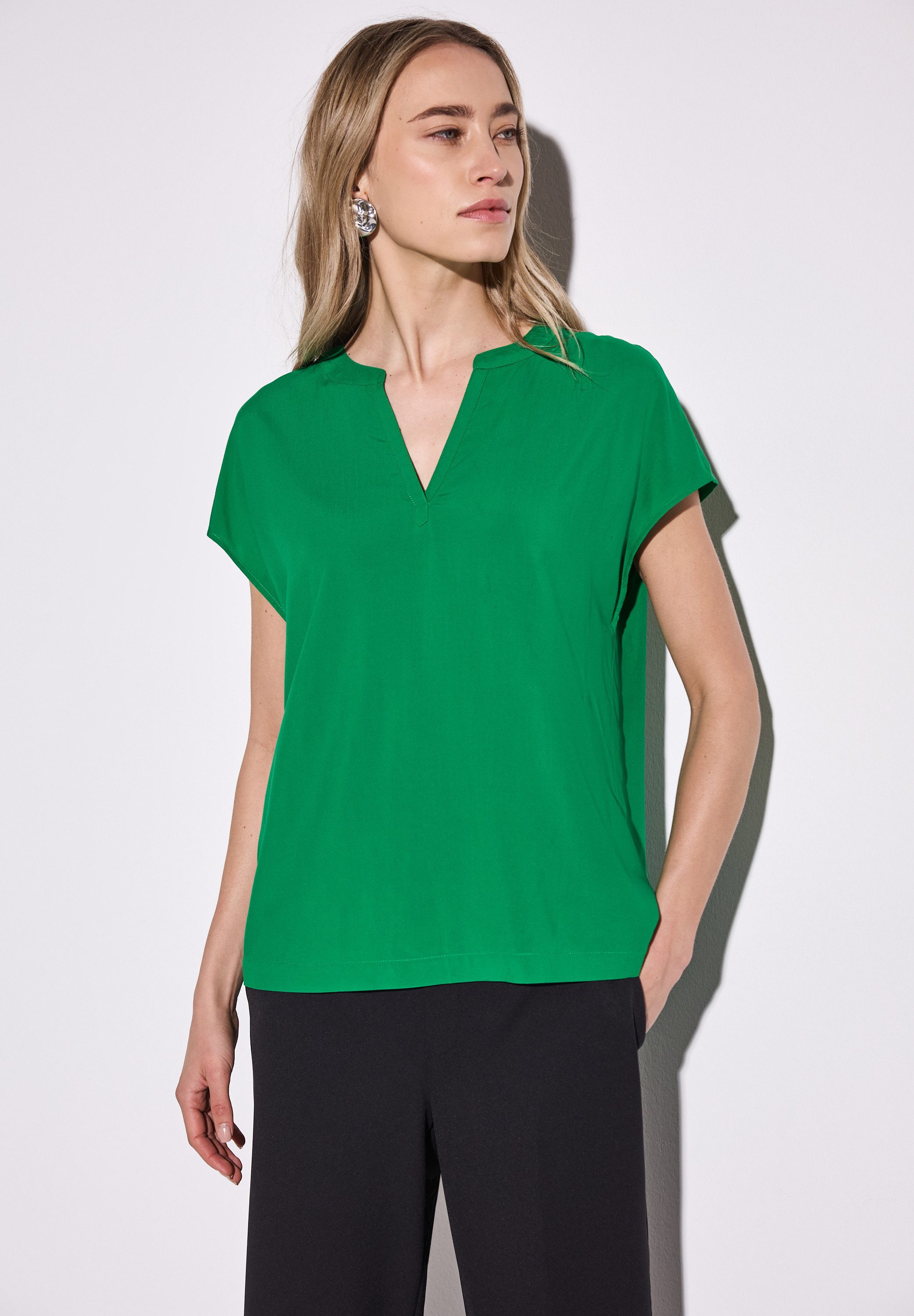 STREET ONE Hemdbluse aus softer Viskose