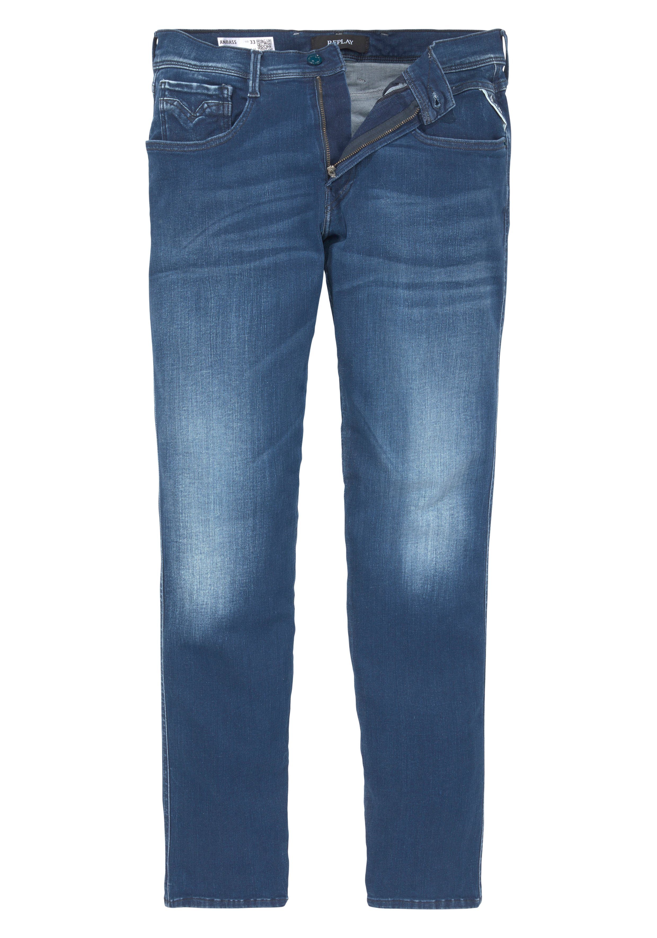 Slim-fit-Jeans ANBASS medium blue Replay