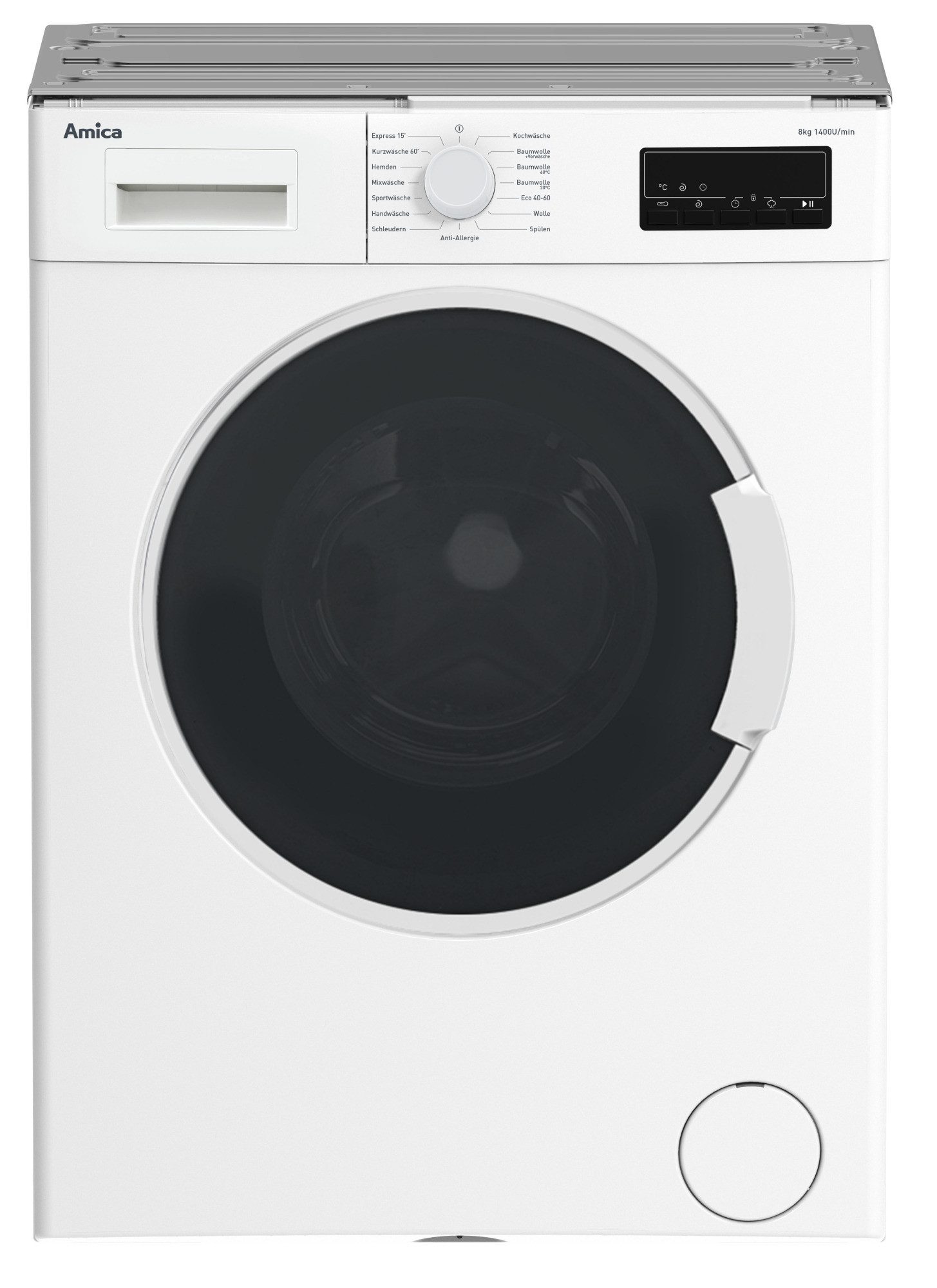 Amica Waschmaschine UWA 484 041, 8 kg, 1400 U/min, Perfekt integriert – stark, leise, effizient
