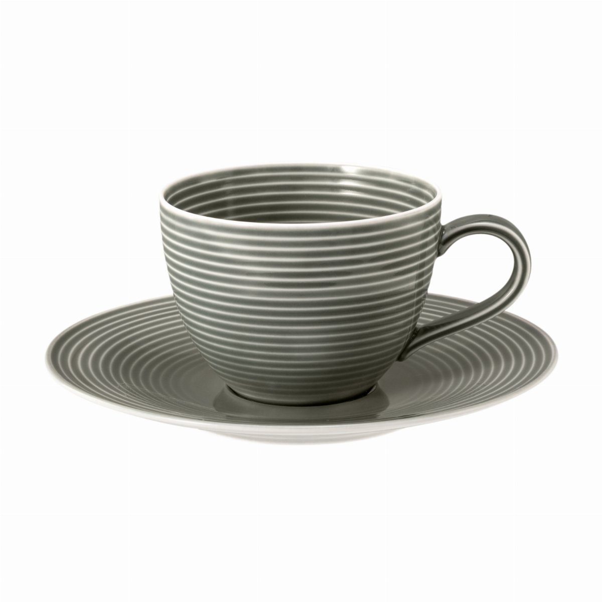Relief Kaffeetasse - Tasse mit Beat - Perlgrau 1 Set Weiden 2-tlg. Seltmann