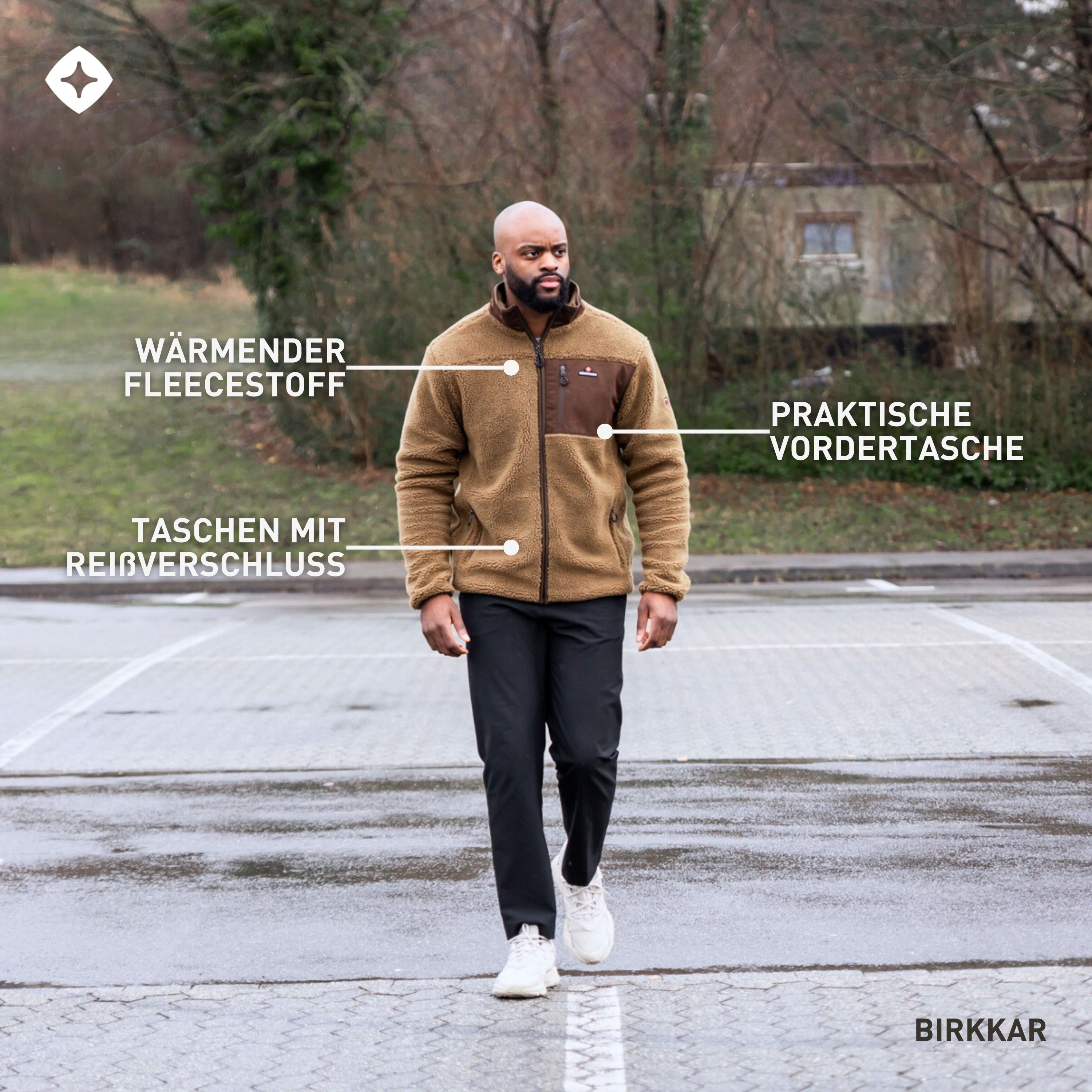 Höhenhorn Fleecejacke Birkkar Herren Fleece Jacke für Männer Teddyfleece Winterjacke Pflegeleicht, Thermo-Wärme, Robust