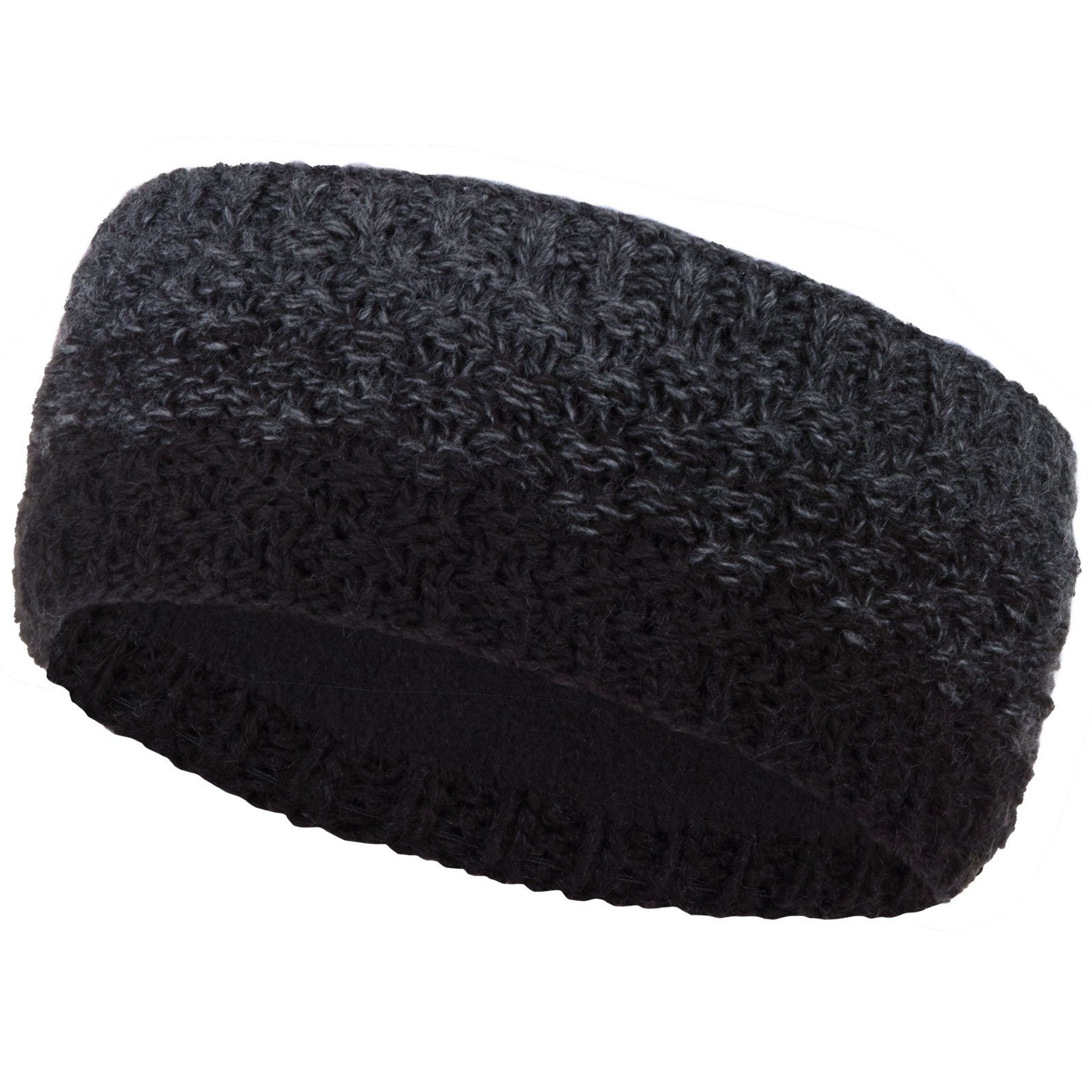 Damen Winterstirnband schwarz 2-farbig Winter (1-St) Stirnband Kopfband Band gefüttert Stirnband Faera Ohrenschützer