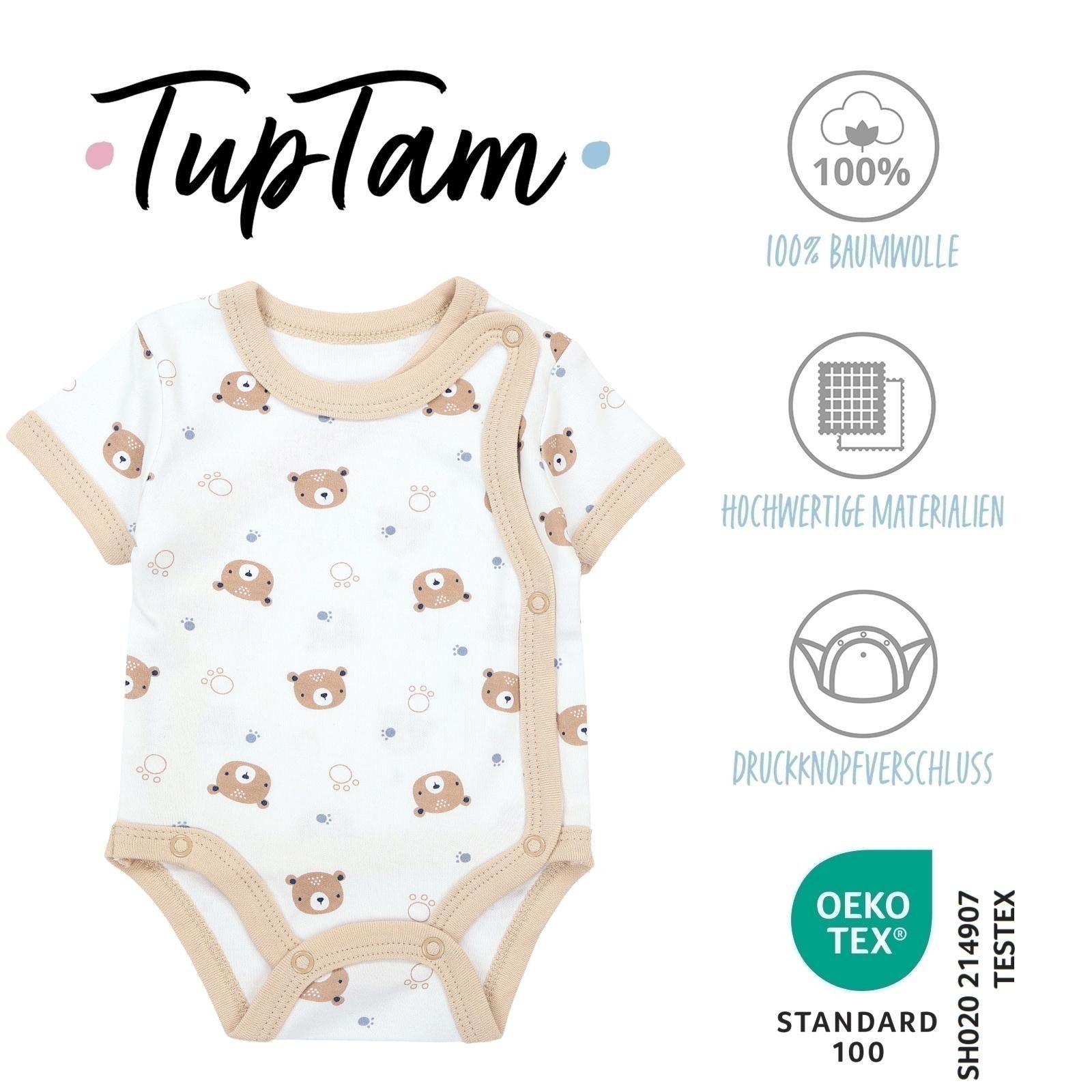 TupTam Kurzarmwickelbody TupTam Baby Jungen Kurzarm Wickelbody Baumwolle Body 5er Set
