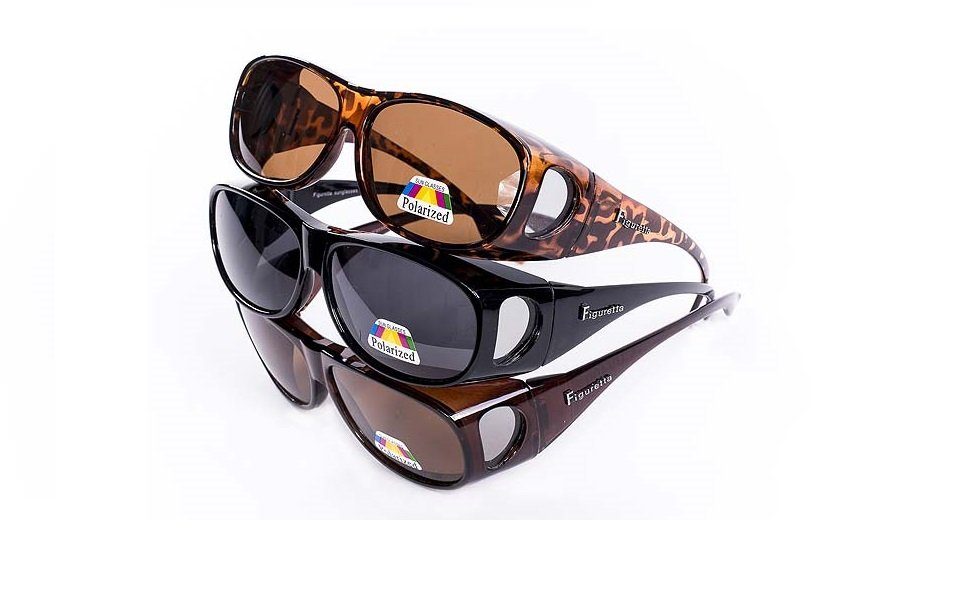 TV gelben Überbrille Figuretta Sonnenbrille Nacht-Überbrille aus Brille schwarz Gläsern UV Sonnenbrille in UV-Schutz Figuretta hoher Werbung mit Schutz der