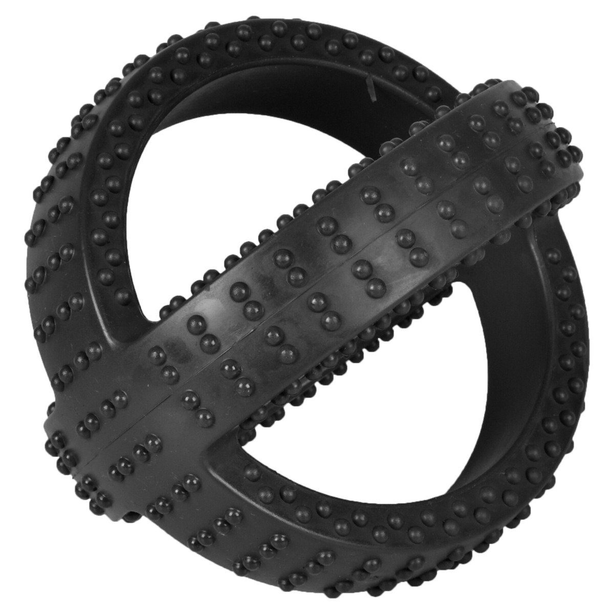 Tierball Hundespielzeug Gummi Gladiator Cross Ball schwarz