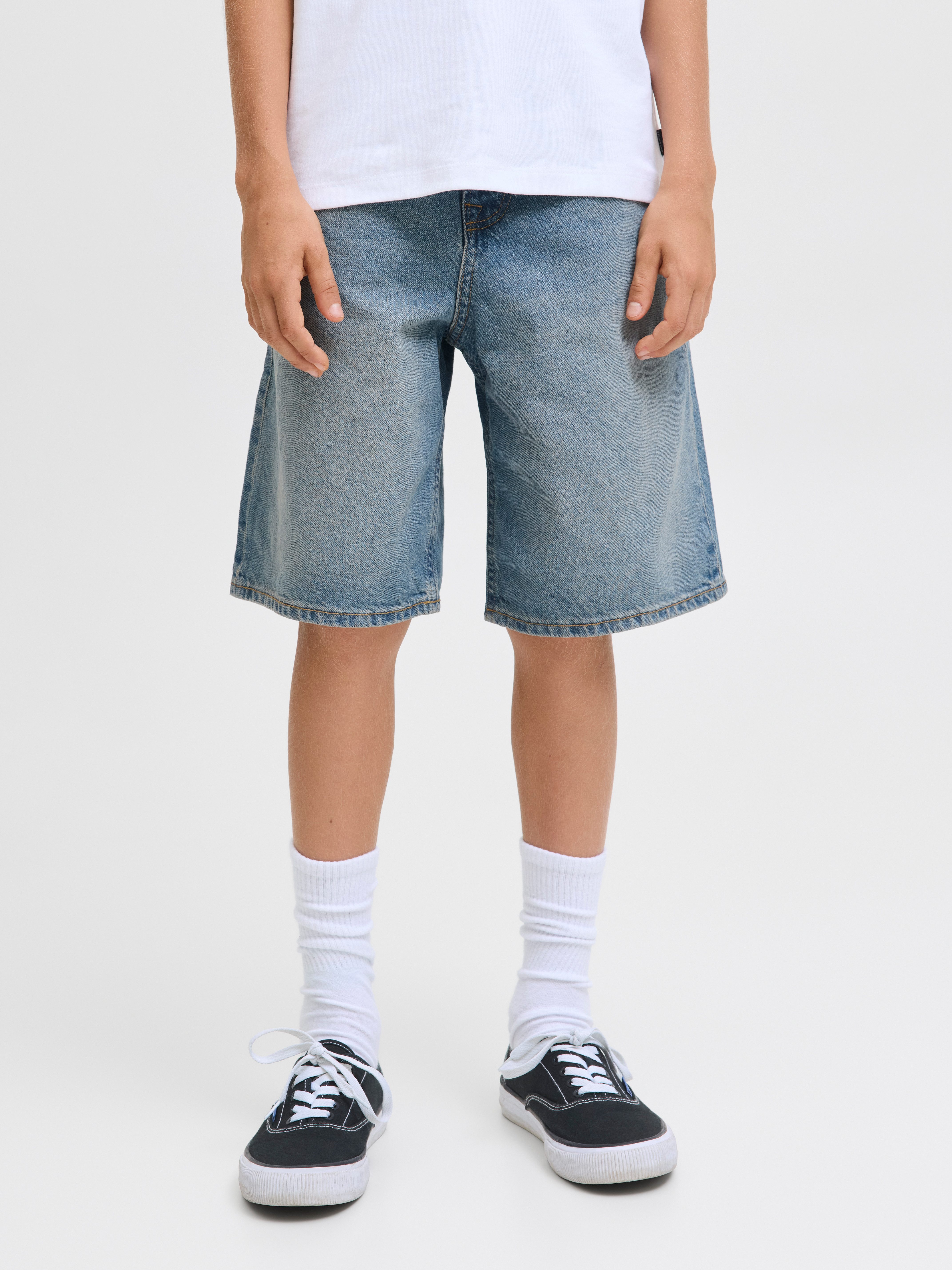 Jack & Jones Junior Shorts JJIALEX mit Relaxed Fit und hoher Taille unifarben, modisch, relaxed fit, Web