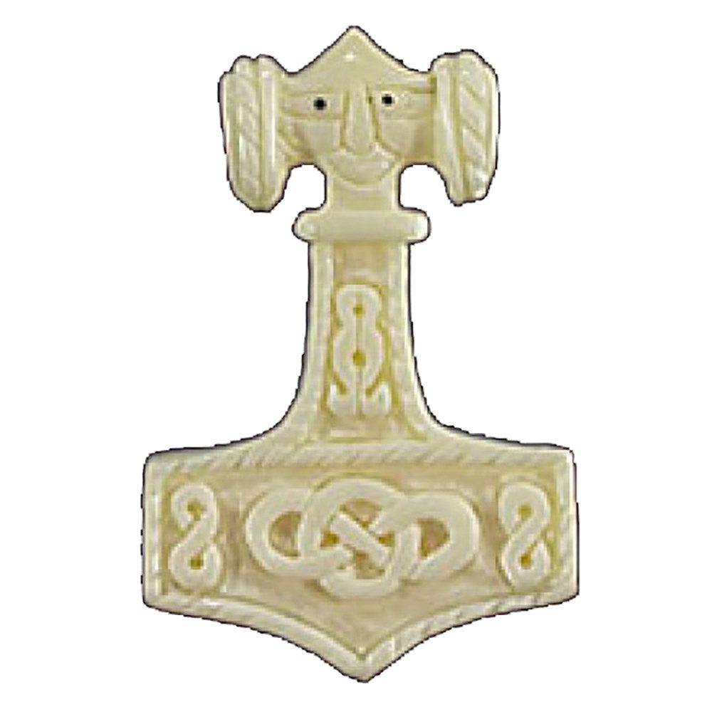 Kettenanhänger Thorhammer Knochen Anhänger Schmuck Wikinger Viking
