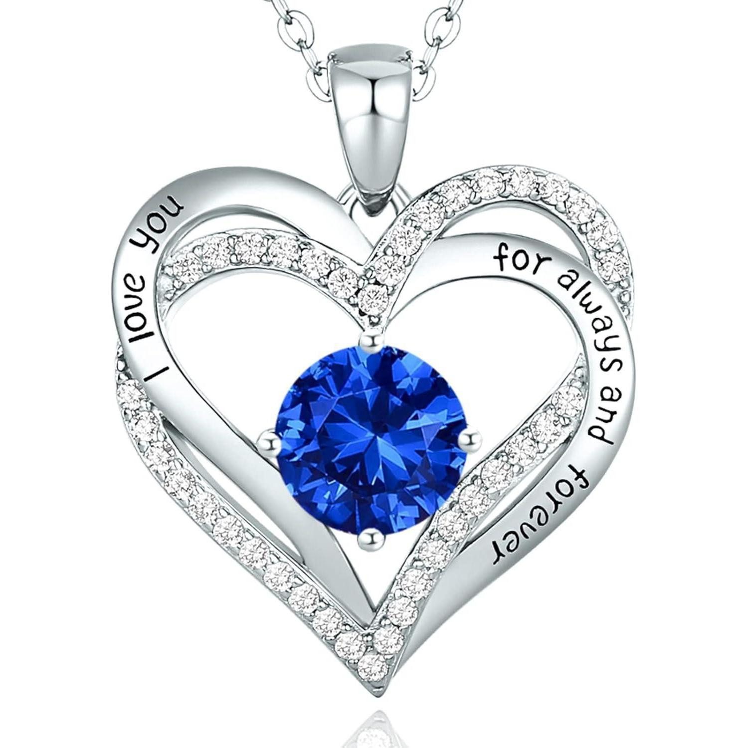 LuxusKollektion Herzkette Halskette Damen 925 Silber Rosegold Herz Sterlingsilber September