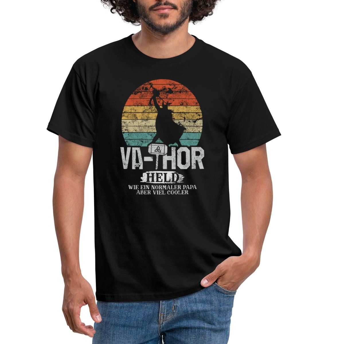 Spreadshirt T-Shirt Va-Thor Fathor Held Vatertag Geschenk Männer T-Shirt (1 günstig online kaufen