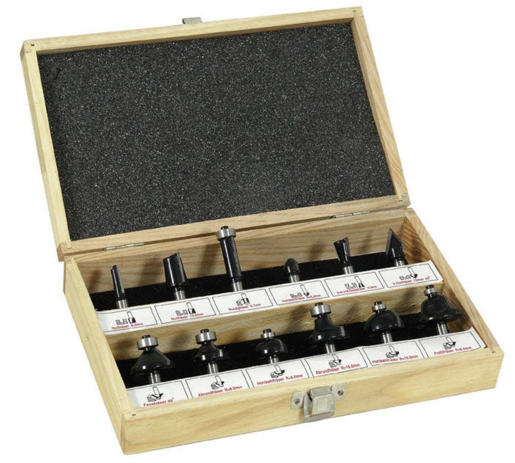 EBIT-Line, S=8mm, HW Stehle 12-tlg. Schaftfräser Stehle Oberfräser-Set