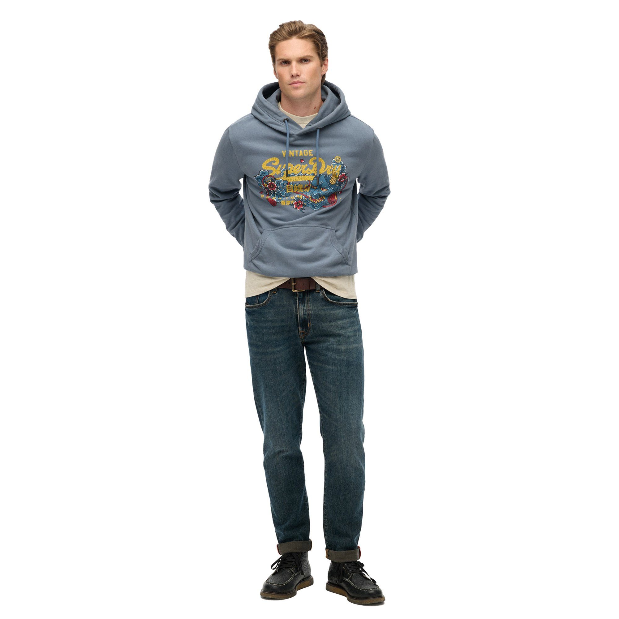 Superdry Sweatshirt Herren Sweatshirt Baumwolle VI Tokyo Relaxed Hood