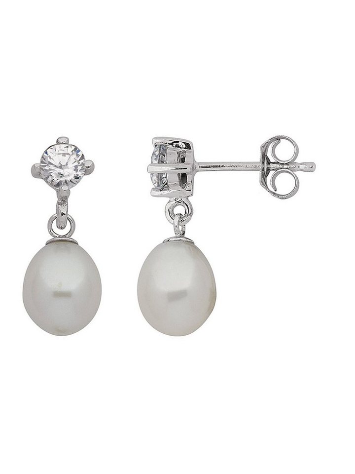Adelia´s Paar Ohrhänger 925 Silber Ohrringe Ohrstecker, mit Zirkonia  Silberschmuck für Damen