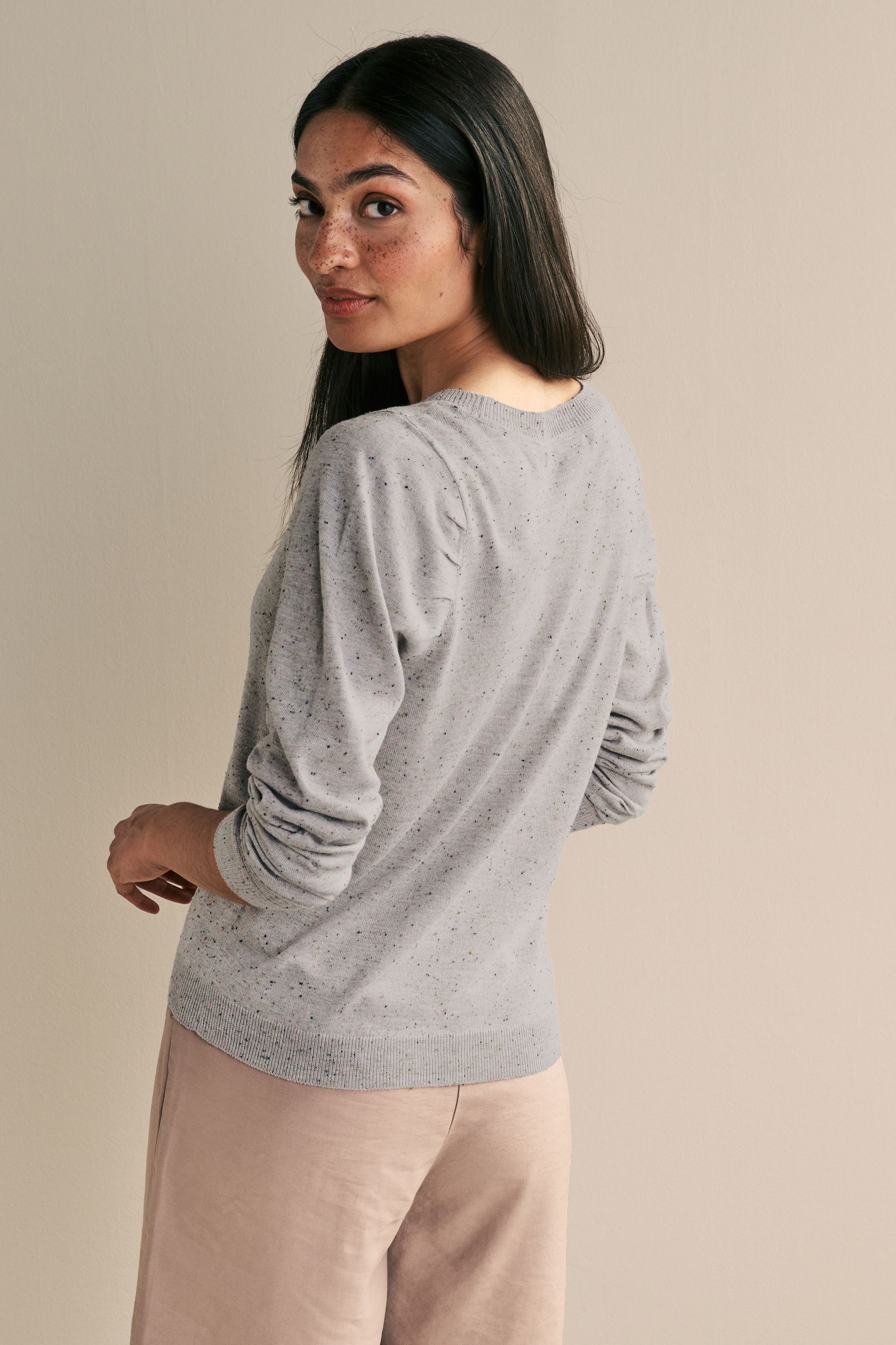 Next Rundhalspullover Langärmeliger Rundhalspullover, Kurzgröße (1-tlg) günstig online kaufen