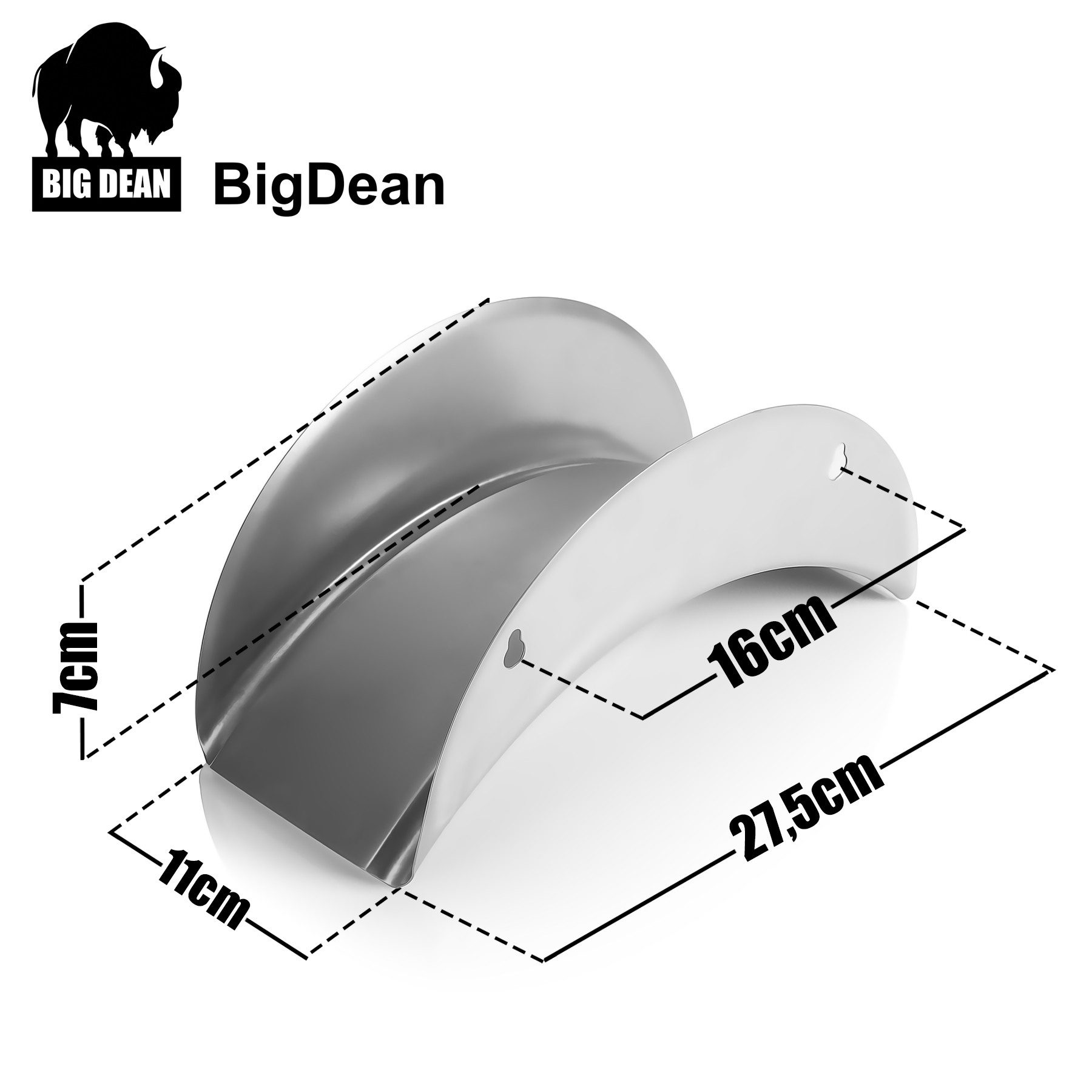 BigDean Wandschlauchhalter 3 Stück Gartenschlauchhalter aus Metall silber - zur Wandmontage, (Packung, 3-tlg., 3 stk), Robust, Simpel, Für Gartenschlauch oder Kabel, Wandmontage