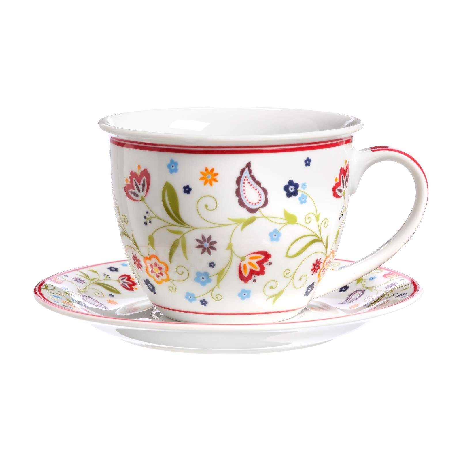 Tasse Shanti Milchkaffee Tasse mit Untertasse 350 ml