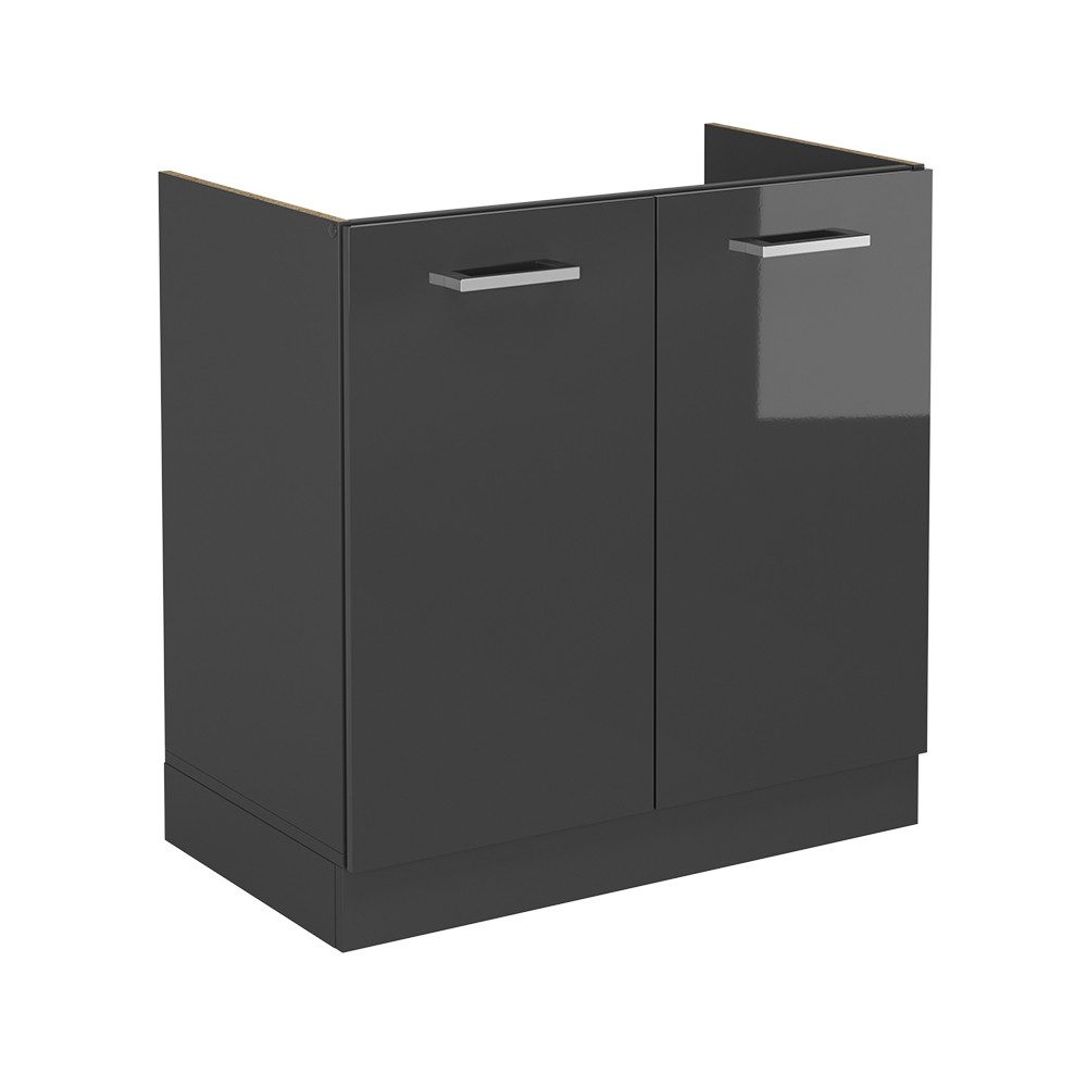 Vicco Spülenunterschrank R-Line, Anthrazit Hochglanz/Anthrazit, 80 günstig online kaufen