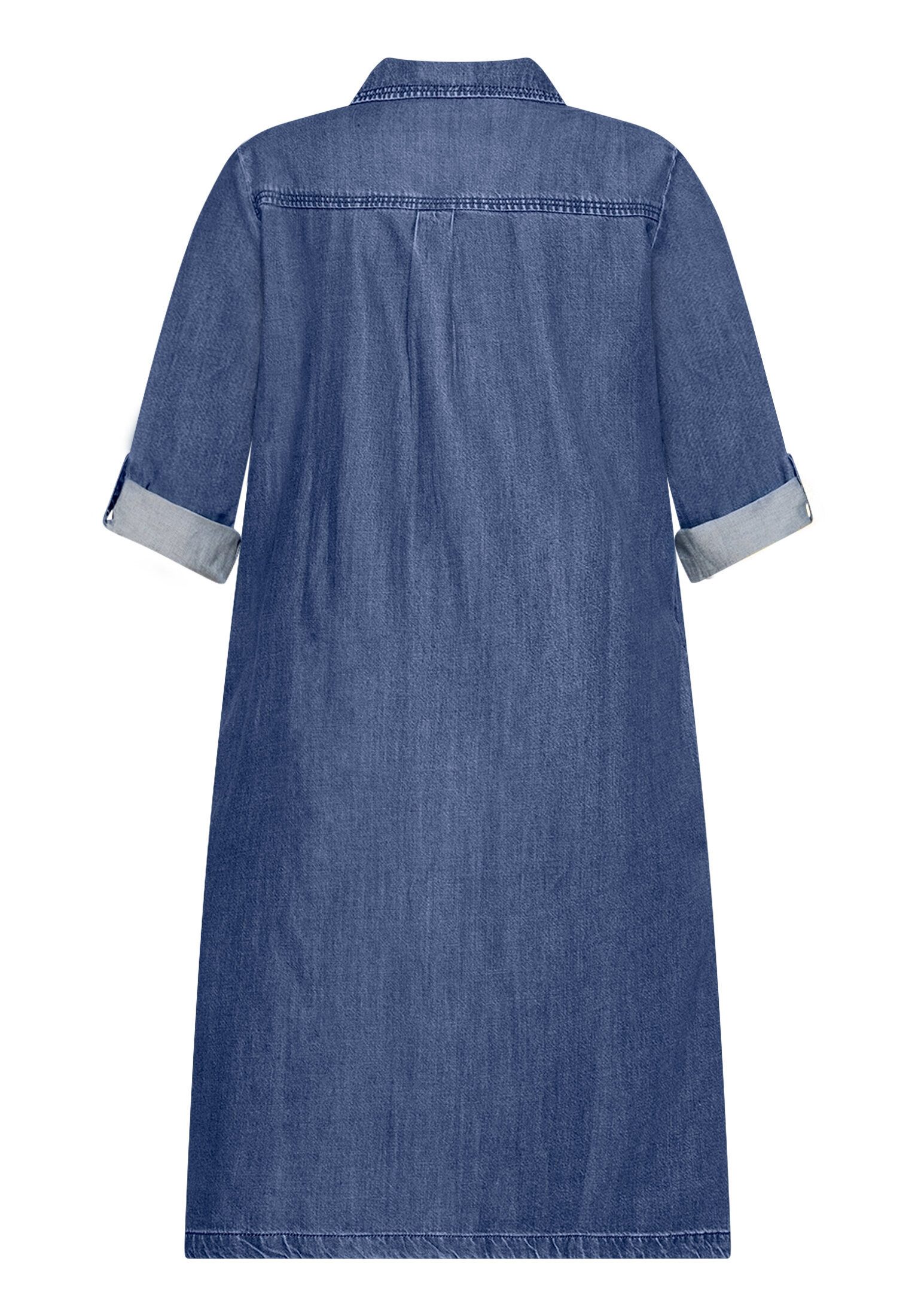 Cartoon Jeanskleid Damen mit Kragen