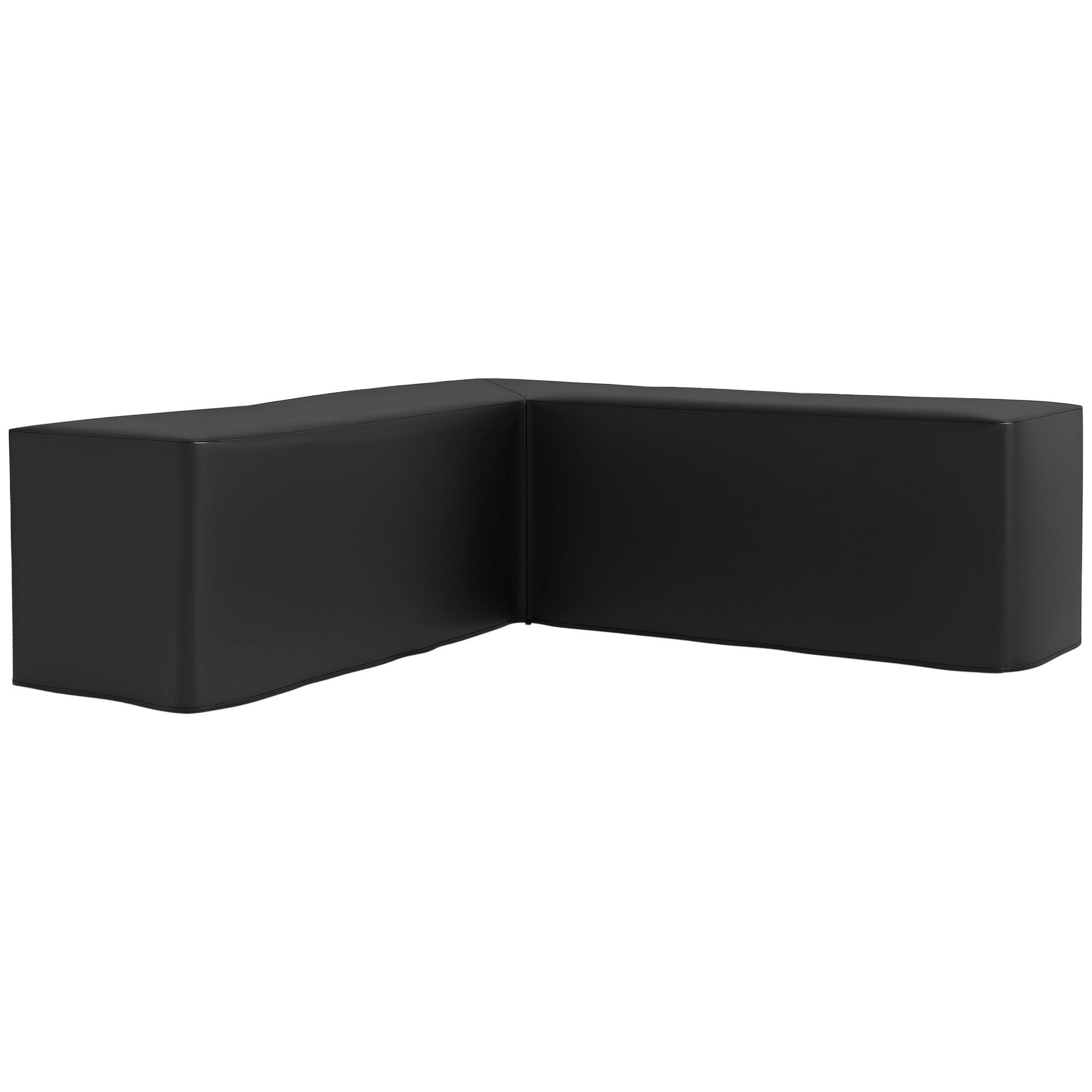 Outsunny Gartenmöbel-Schutzhülle L-förmig (Abdeckung für Ecksofa, 1-St., Abdeckplane), 250 x 250 x 79 cm Schwarz