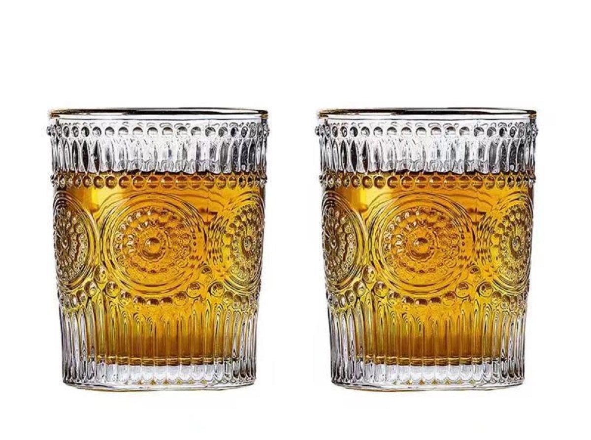 Gläser-Set 2 x Trinkglas Gläserset 300ml H 10cm Wasser, Cocktail, Whisky-Gläser