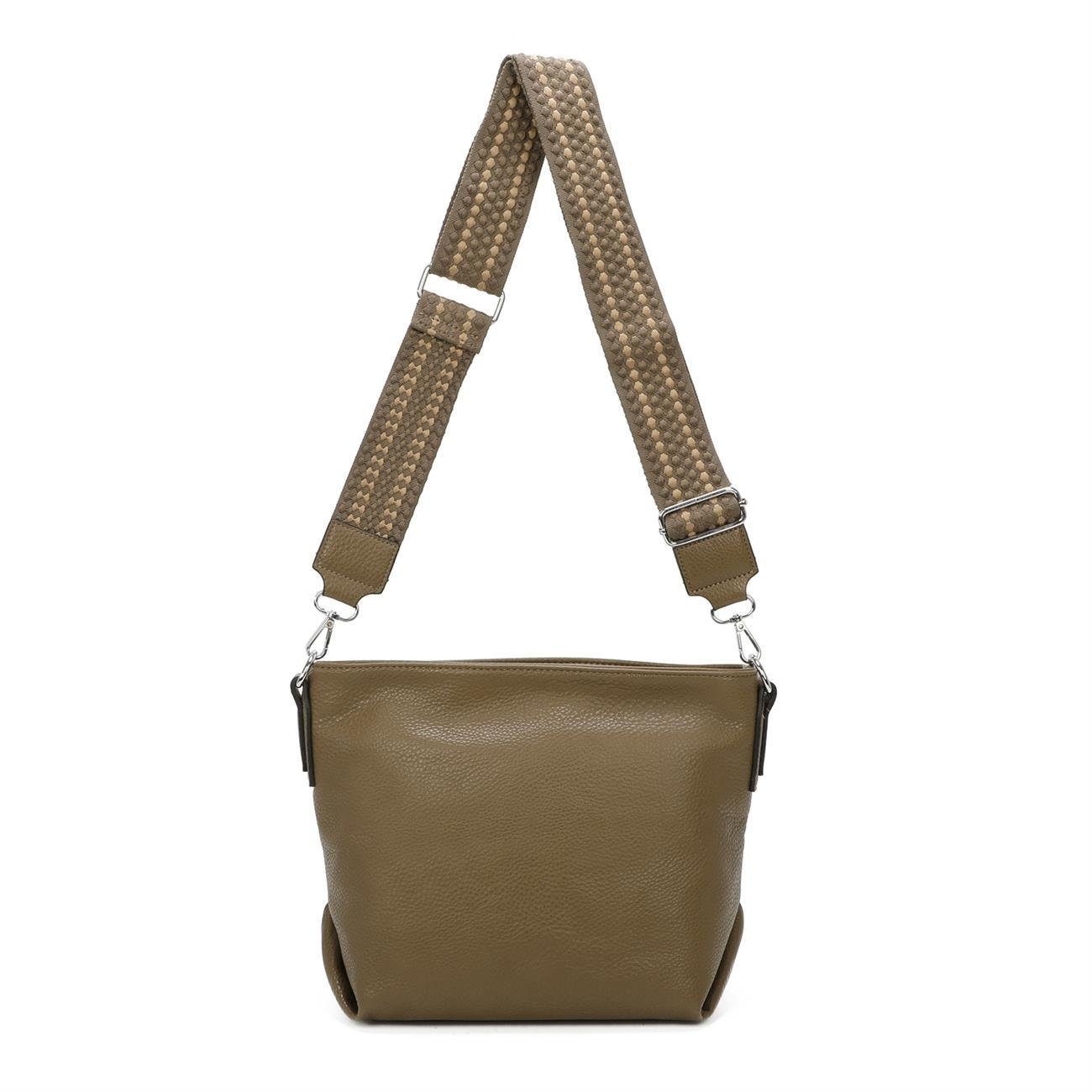 ITALYSHOP24 Schultertasche Damen Tasche Shopper Crossbody Gürteltasche, Handtasche, Umhängetasche, Hobo Bag