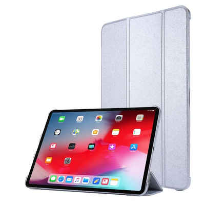 König Design Tablet-Hülle Apple iPad Pro 12.9 (2020), Schutzhülle für Apple iPad Pro 12.9 (2020) Tablethülle Schutztasche Cover Standfunktion Silber