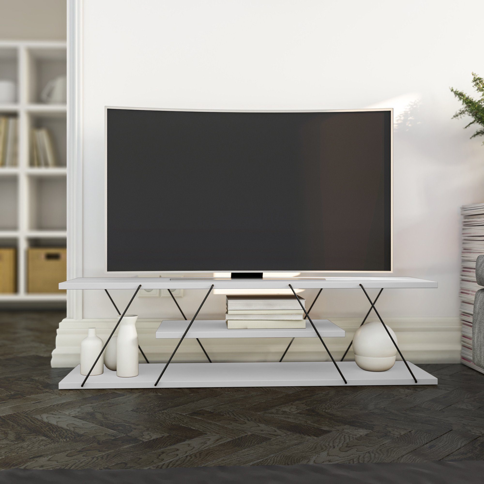 Skye Decor TV-Schrank 100% MELAMINE COATED PARTICLE BOARD, 45 cm x 33,1 cm x 120 cm N3021