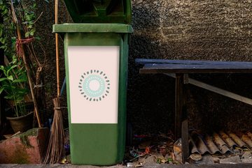 MuchoWow Wandsticker Sommer - Kiwi - Pastell (1 St), Mülleimer-aufkleber, Mülltonne, Sticker, Container, Abfalbehälter