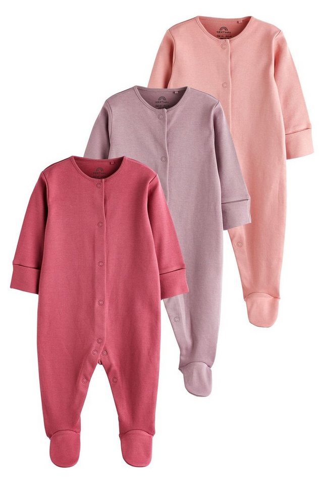 Next Schlafoverall Babyschlafanzüge aus Baumwolle im 3er-Pack (3-tlg), Get  the »NEXT«-Look *
