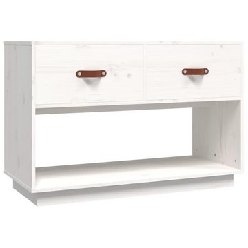 furnicato TV-Schrank Weiß 90x40x60 cm Massivholz Kiefer