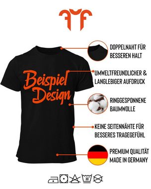 Quattro Formatee Kurzarmshirt Herzschlag - Papa Tochter Vatertag Vater Herren T-Shirt (1-tlg)
